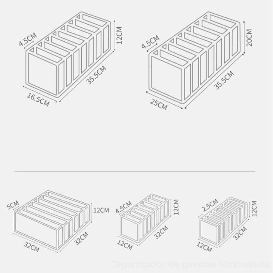 Organizador de gavetas Minimalista