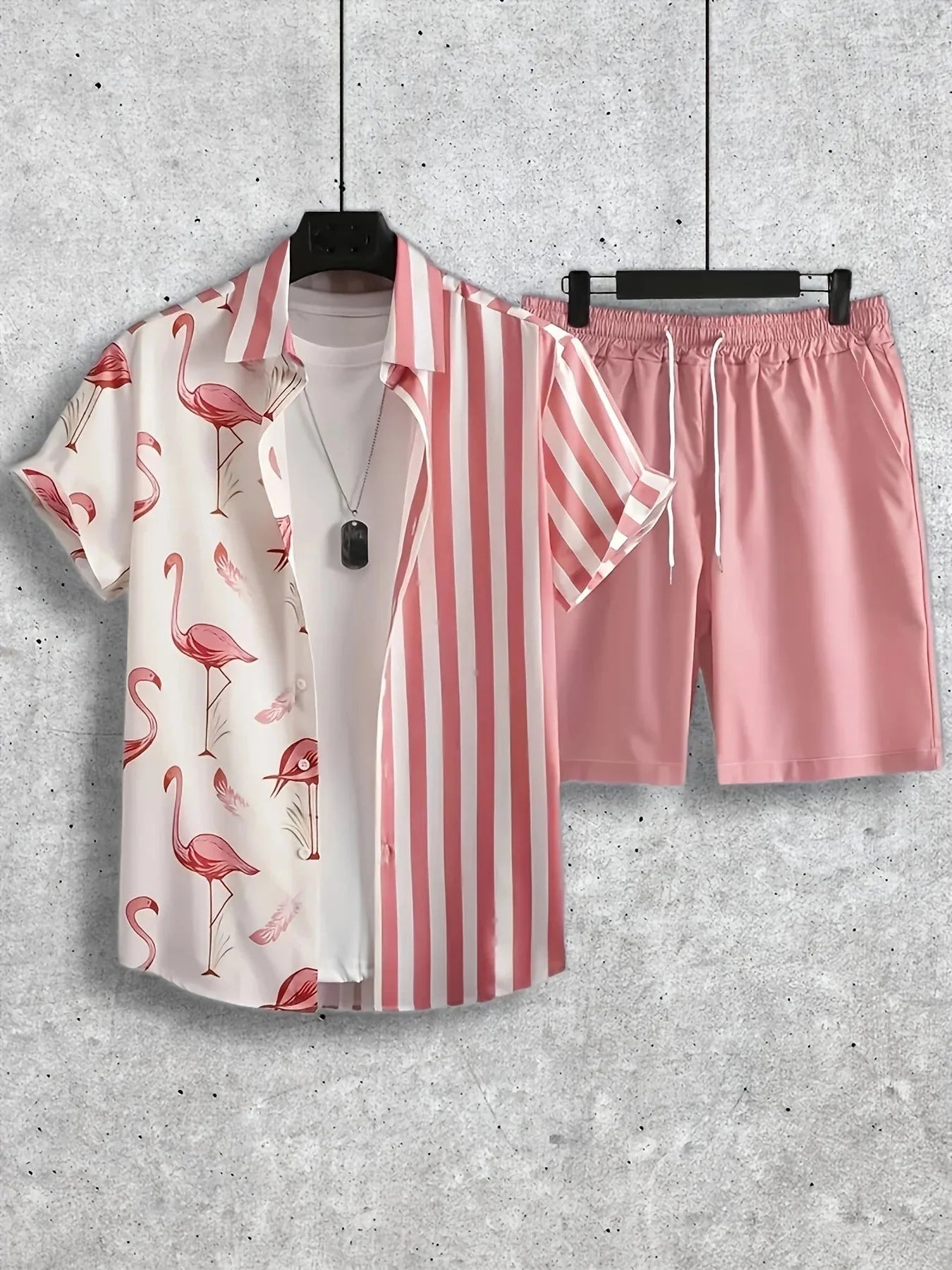 Kit Praia Bonanza Camisa + Bermuda Masculina
